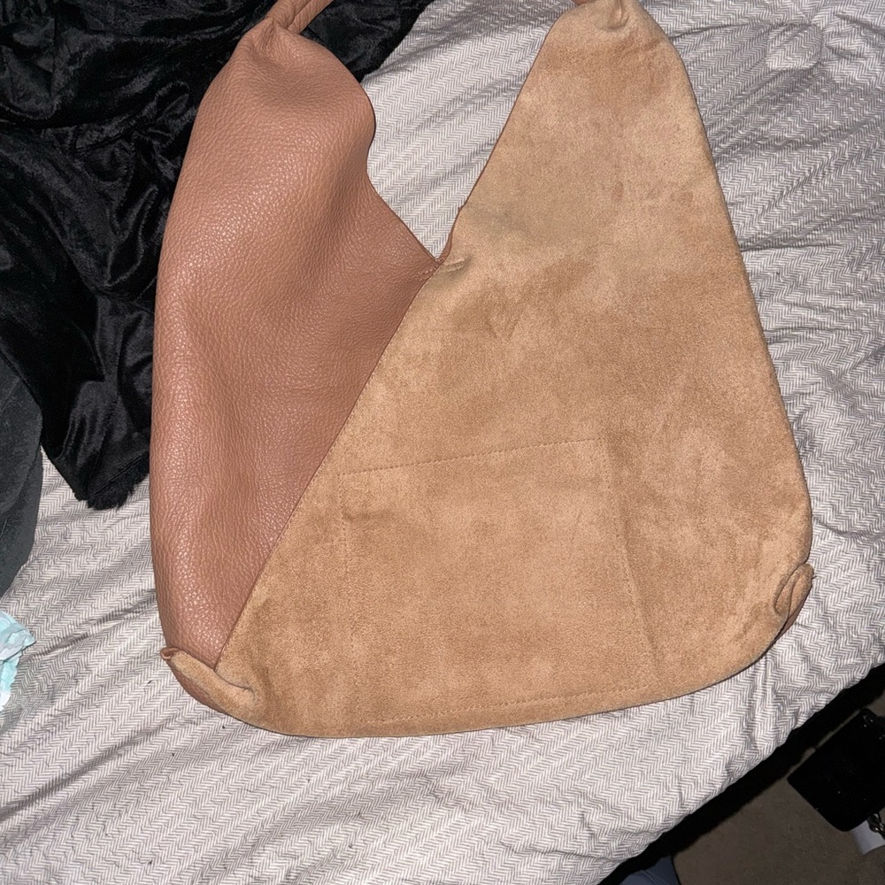 Shiraleah Two-Tone Tan & Blush Hobo Bag